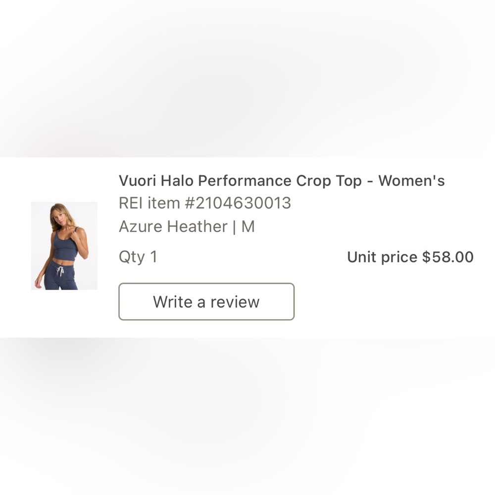 Vuori Halo Performance Crop Top